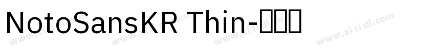 NotoSansKR Thin字体转换
